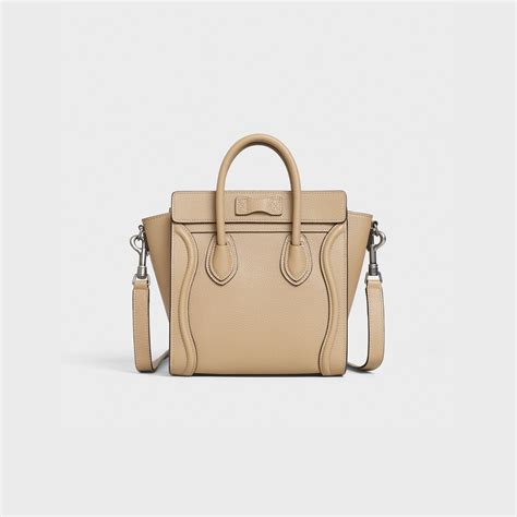 celine micro luggage nano|NANO LUGGAGE BAG IN DRUMMED CALFSKIN .